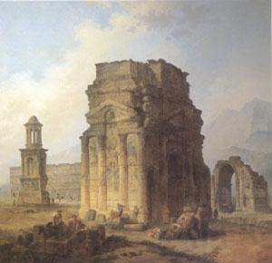 ROBERT, Hubert Triumphal Arch and Amphitheater at Orange (mk05)